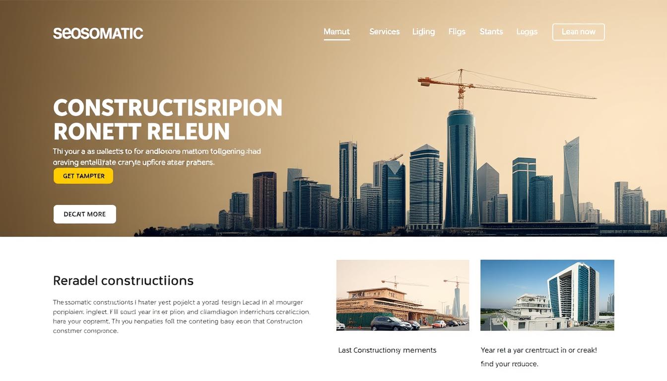 Exceptional Website Design for Construction Firms in Riyadh