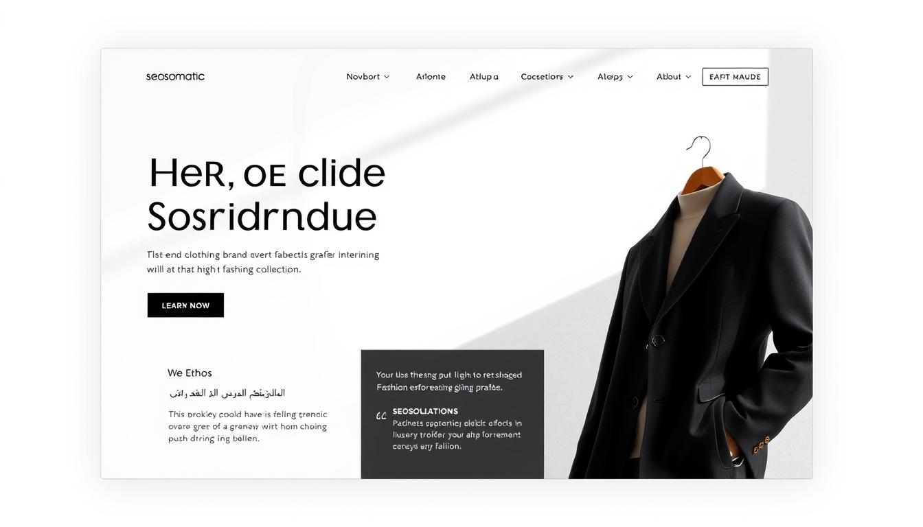 website design for clothing brand in riyadh